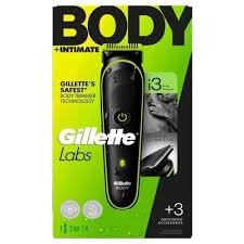 ماكينة التشذيب الكهربائية Gillette Labs i3 للمناطق الحساسة – مقاومة للماء – تشغيل لمدة 80 دقيقة – ملحقان للحماية