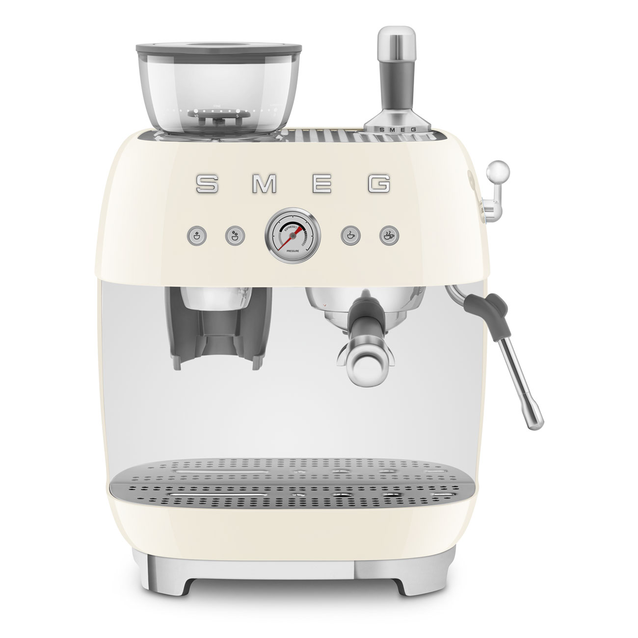 SMEG manual coffee machine with integrated grinder