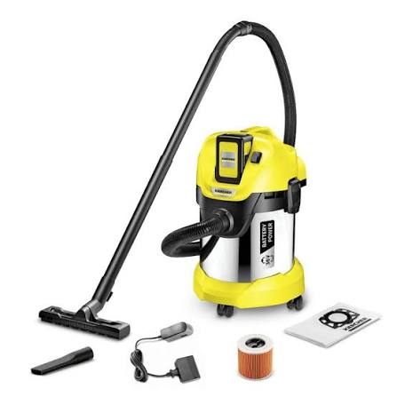 ASPIRATEUR SEC ET HUMIDES Karcher WD3 INOX - 2EN1-17L-1000W