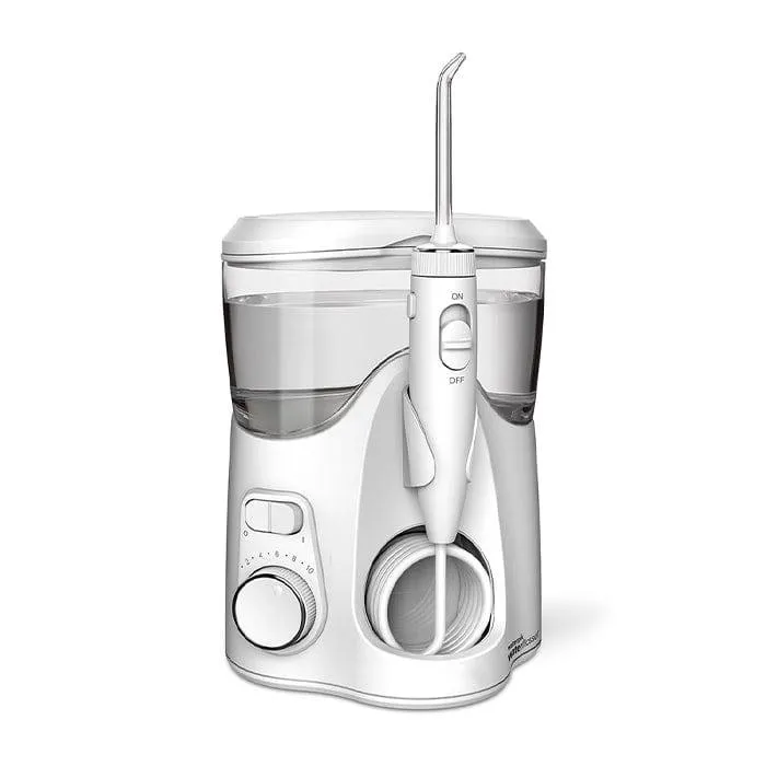 جهاز Waterpik Ultra المائي لتنظيف الأسنان (WF100) – 6 رؤوس – سعة 650 مل – 10 مستويات لضغط الماء
