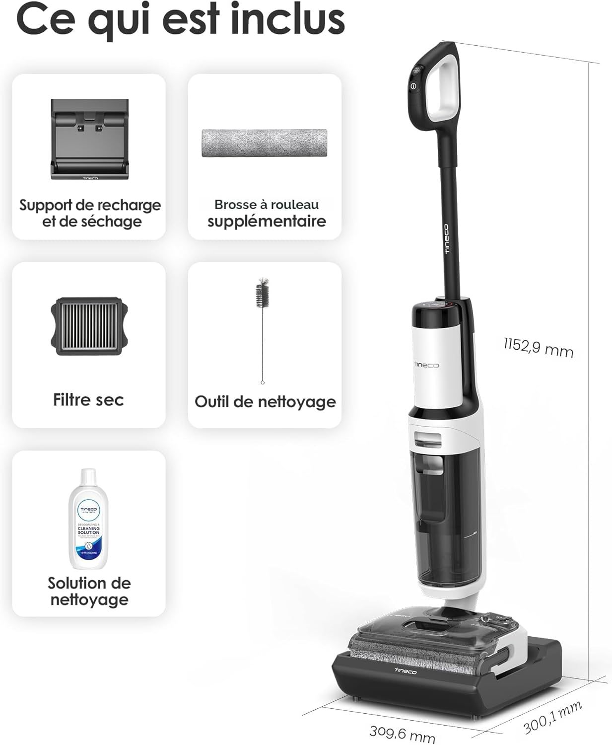 Tineco Floor One Stretch S6 Aspirateur Laveur Sans Fil