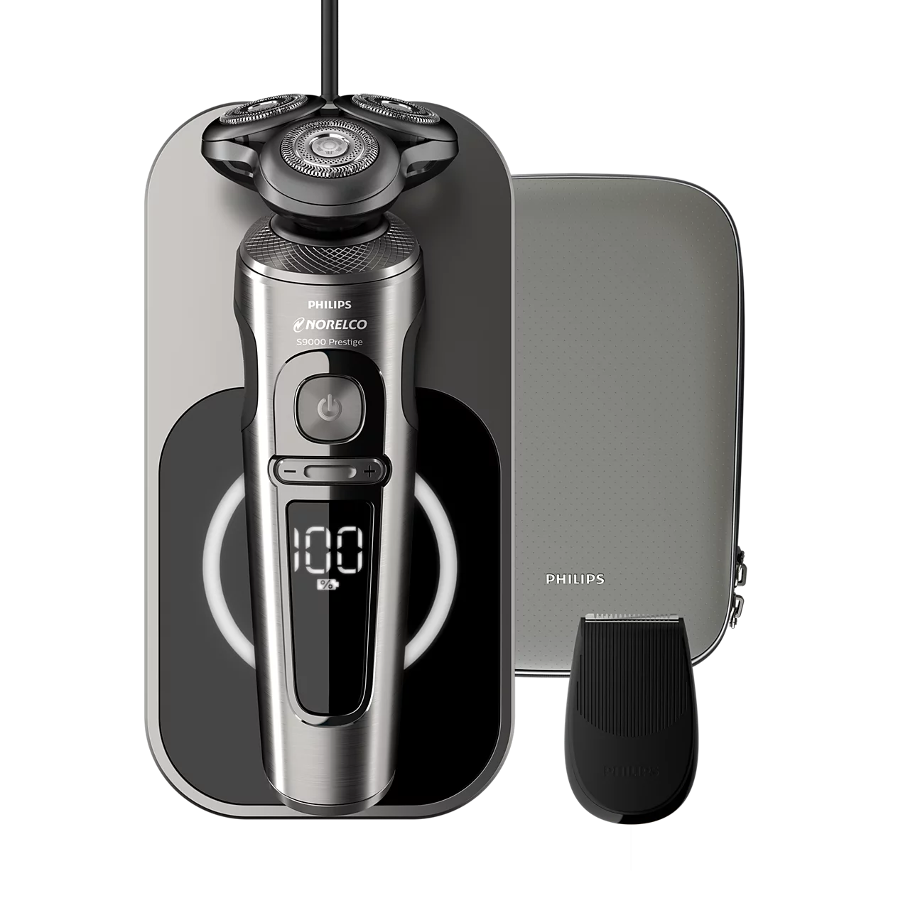 Rasoir électrique rotatif haut de gamme de la marque Philips Series 9000 Prestige SP9860/16