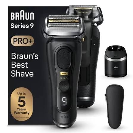 Rasoir electrique braun serie 9pro+ / etui de voyage / station de nettoyage