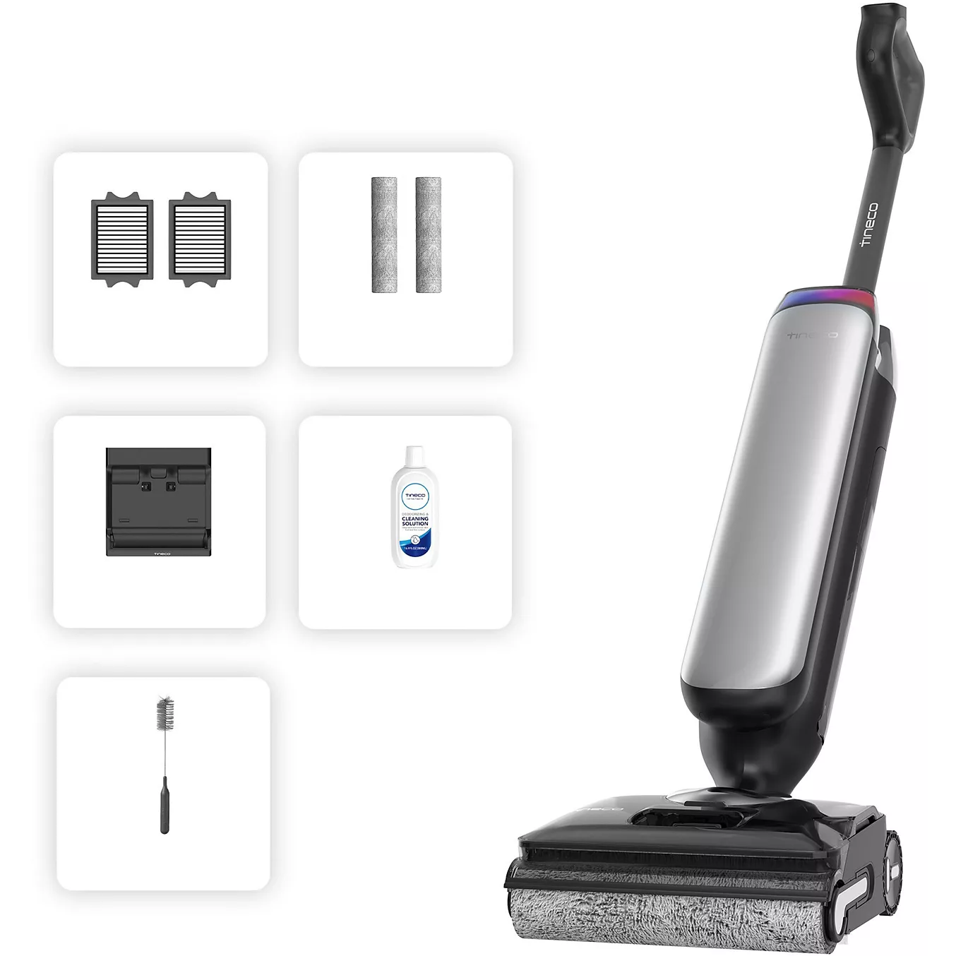 Tineco Floor One S9 Artist Premium 22 kPa, 50 Min d'autonomie 2 filtre et 2 rouleaux de rechange inclus